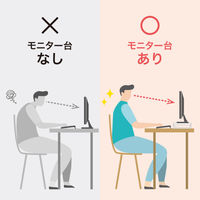 サンワサプライ コンセント付きモニター台(W1000・ブラック) MR-LC213BK 1個（直送品）