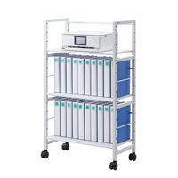 サンワサプライ 高耐荷重ワゴン 3段 ホワイト WG-208 1個（直送品）