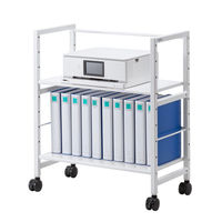 サンワサプライ 高耐荷重ワゴン 2段 ホワイト WG-207 1個（直送品）