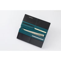 田村駒 エマージョン 二つ折り財布 ブラック E-W0002BK 1箱（直送品）