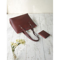 中川満 リップトートショルダーバッグ(ポーチ付) ボルドー L-1501P-BD 1袋（直送品）