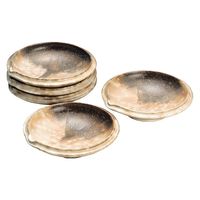 服部天龍 萩焼 三戸逸雄作 御本手 取皿5枚揃 逸雄ー15 1箱（直送品）