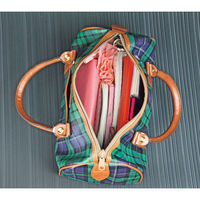 中川満 チェック ハンディボストンバッグ C-6 1袋（直送品）