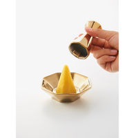 クレール 福招き金色の八角盛り塩皿セット(色塩付) 5295 1箱（直送品）