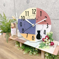 フォロー HK-04-23S キャットミント アクリルクロック 20cm 置掛け兼用　1台（直送品）