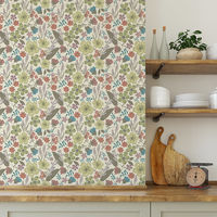 菊池襖紙工場 貼ってはがせてのり残りしない壁紙 ガーデン JK9066-6 1梱包(6本入)（直送品）