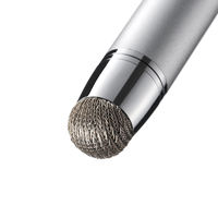 サンワサプライ 導電性ファイバー素材タッチペン(先端交換部品付属・シルバー) PDA-PEN43SV 1本（直送品）