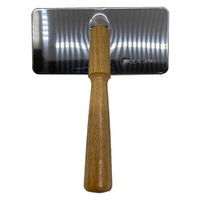 スリッカーブラシ 中 高級ソフトタイプ 犬猫用 ステンレス製 日本製 岡野製作所