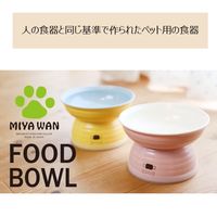 【ワゴンセール】ねこ脚付き フードボウル ペット用 みやわん See ライトブラウン 宮本産業