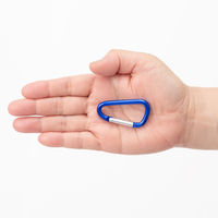 現場のチカラ アスクル限定 カラビナ ブルー   縦50mm×線径5mm　1個　 オリジナル