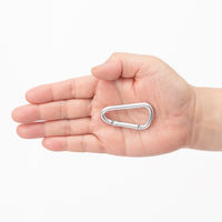 現場のチカラ アスクル限定 カラビナ シルバー   縦50mm×線径5mm　1セット(5個)　 オリジナル