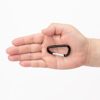 現場のチカラ アスクル限定 カラビナ ブラック   縦50mm×線径5mm　1セット(5個)　 オリジナル