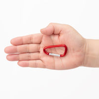 現場のチカラ アスクル限定 カラビナ レッド   縦50mm×線径5mm　1セット(5個)　 オリジナル