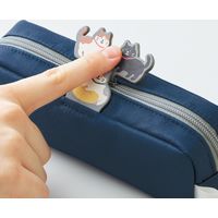 リヒトラブ にゃんシーン ボックスペンポーチ インディゴブルー A2223-11 1個