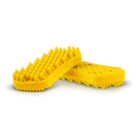 犬猫用 ラバーブラシ pet+me ハード・短毛種用 イエロー 1個