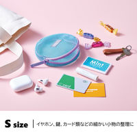 キングジム メッシュポーチ フラッティ シアー Sサイズ(丸型) 黄 5160キイ 1セット(2個)