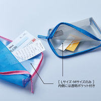 キングジム メッシュポーチ フラッティ シアー Mサイズ 緑 5164ミト 1個