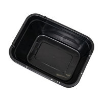 チャーム (大型)簡易梱包 角型タライ 120型 黒 水抜栓付 240300 1個（直送品）