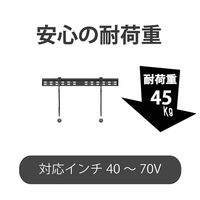 朝日木材加工 テレビ壁掛け金具/固定タイプ STD001BK 1台（直送品）