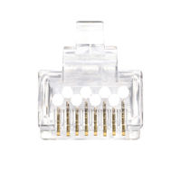 サンワサプライ RJ-45コネクタ(カテゴリ6、貫通型、単線・より線共用、100個入り) ADT-6RJKN-100 1個