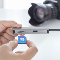 サンワサプライ USB Type-Cマルチ変換アダプタ(HDMI+カードリーダー付き) USB-3TCHC5S 1個