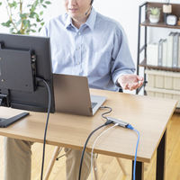 サンワサプライ USB Type-Cマルチ変換アダプタ(HDMI+LAN付・ケーブル15cm) USB-3TCHLP7S 1個