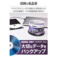 ブルーレイディスク BD-RE くり返し記録用 25GB 地デジ180分 50枚 LM-BRE25VWS50W エレコム 1個（直送品）