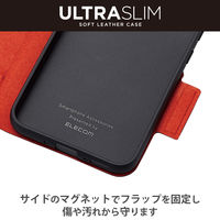 Galaxy A54 5G ケース ソフトレザー 手帳 衝撃吸収 超軽量 ブラック PM-G233PLFUBK エレコム 1個