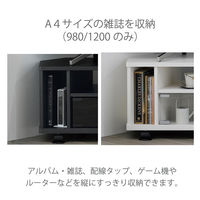 朝日木材加工 キャスター付きテレビ台/ホワイト AS-KAD740W 1台（直送品）