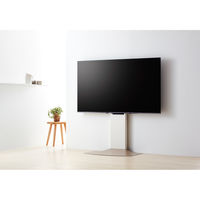 朝日木材加工 壁寄せテレビスタンド/ホワイト＆ナチュラル WS-F820WN １台（直送品）