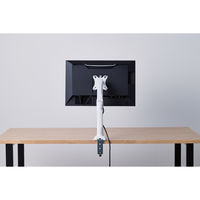 モニターアーム シングルアーム 17インチ～32インチ対応 耐荷重:9kg ガス式 VESA規格対応 ホワイト 1個 エレコム（直送品）