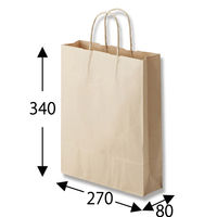 シモジマ 25チャームバッグ MS1 未晒無地 003276300 1袋(50枚)