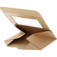 シモジマ 食品箱 ネオクラフト 窓付BOX S クラフト 004248043 1袋(20枚)