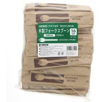 シモジマ 木製フォークスプーン 160mm未晒紙完封 004514118 1袋(100本)