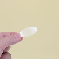 シモジマ タックラベル 透明 楕円 18x35mm No.812 007062382 1束(96枚)