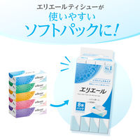 ティッシュペーパー 160組（8個入）エリエールソフトパックティシュー 1ケース（10パック） 大王製紙