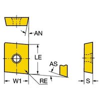 サンドビック UーMax チップ 【A】 R216.2-10 02 04 235 1セット(10PC)（直送品）