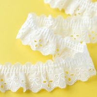 一井商店 綿レースフリル フラワー 幅30mm 10m巻 オフホワイト CF5053-00 1セット(長さ10m×2巻)（直送品）