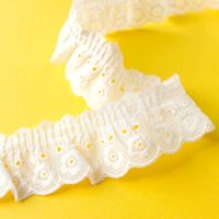 (株) 一 井 商 店 一井商店 綿レースフリル 花柄 幅32mm 10m巻 オフ白 CF5092-00 1セット(長さ10m×2巻)（直送品）