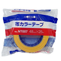 【ガムテープ】 布カラーテープ 幅48mm×長さ25m 黄 NT-007KL ホリコー 1セット（5巻入）