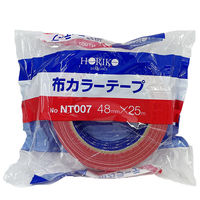 【ガムテープ】 布カラーテープ 幅48mm×長さ25m 赤 NT-007RD ホリコー 1箱（30巻入）