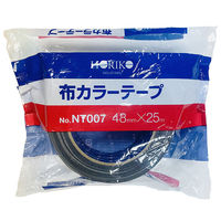 【ガムテープ】 布カラーテープ 幅48mm×長さ25m 黒 NT-007BK ホリコー 1箱（30巻入）