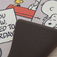 センコー スヌーピー キュートコミック PVCロングマット 約45×240cm グレー SNB230102 1枚（直送品）