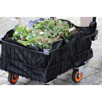 ファミリー・ライフ 折りたたみ式バスケット台車 深型 専用カバー付き 04194 1個