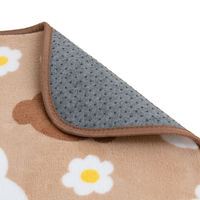 センコー ミッフィー お顔とお花 インテリアマット 約45×90cm　ベージュ DBI221108 1枚（直送品）