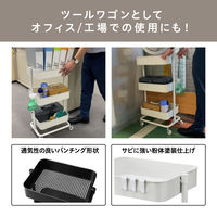 アイリスオーヤマ キッチンワゴン ブラック ランドリーラック 収納カート マルチワゴン サロン KWG-HA 1台