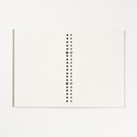 無印良品 ノート型はがせるルーズリーフ A5・5mm方眼 20穴 50枚 グレー 1セット（2冊） 良品計画