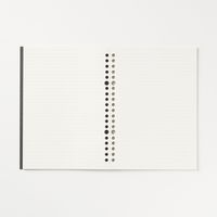 無印良品 ノート型はがせるルーズリーフ A5・6mm横罫 20穴 50枚 黒 1セット（2冊） 良品計画