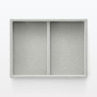 無印良品 重なるベロアケース縦 アクリルケース用 約幅15.5×奥行12×高さ2.5cm 1セット（2個） 良品計画