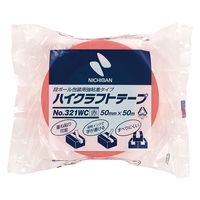 【ガムテープ】 ハイクラフトテープ No.321WC 赤 幅50mm×長さ50m ニチバン 1箱（50巻入）